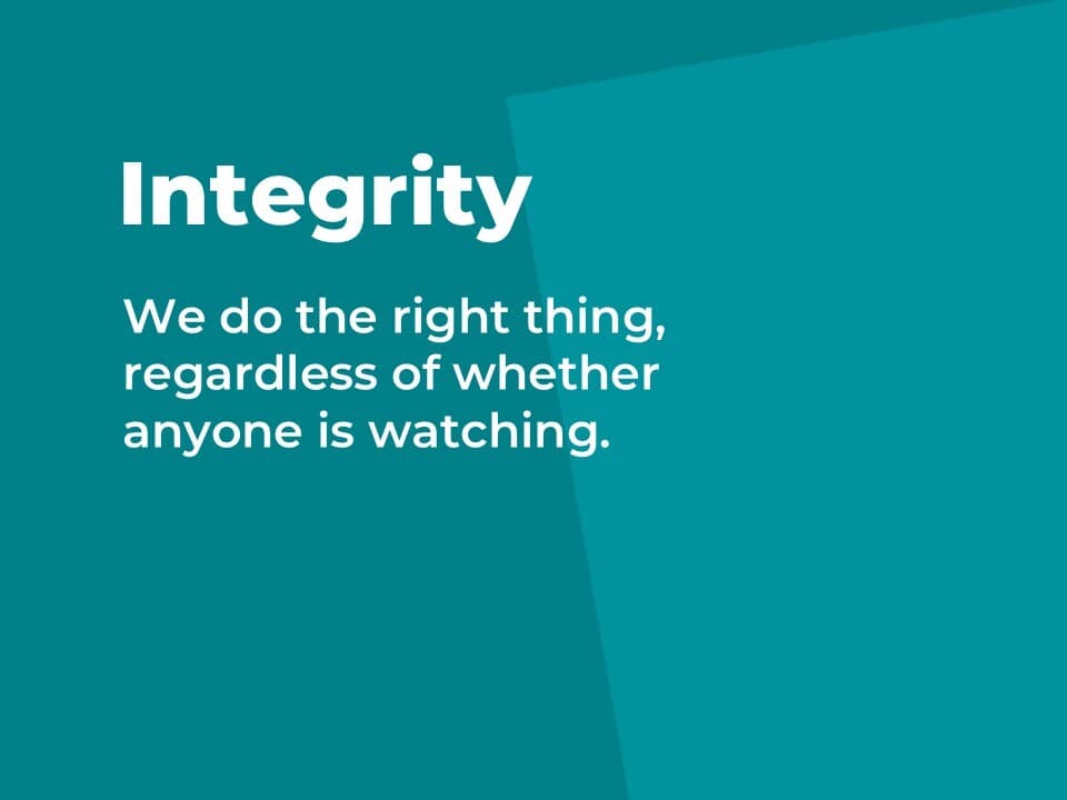 Value 4 - Integrity