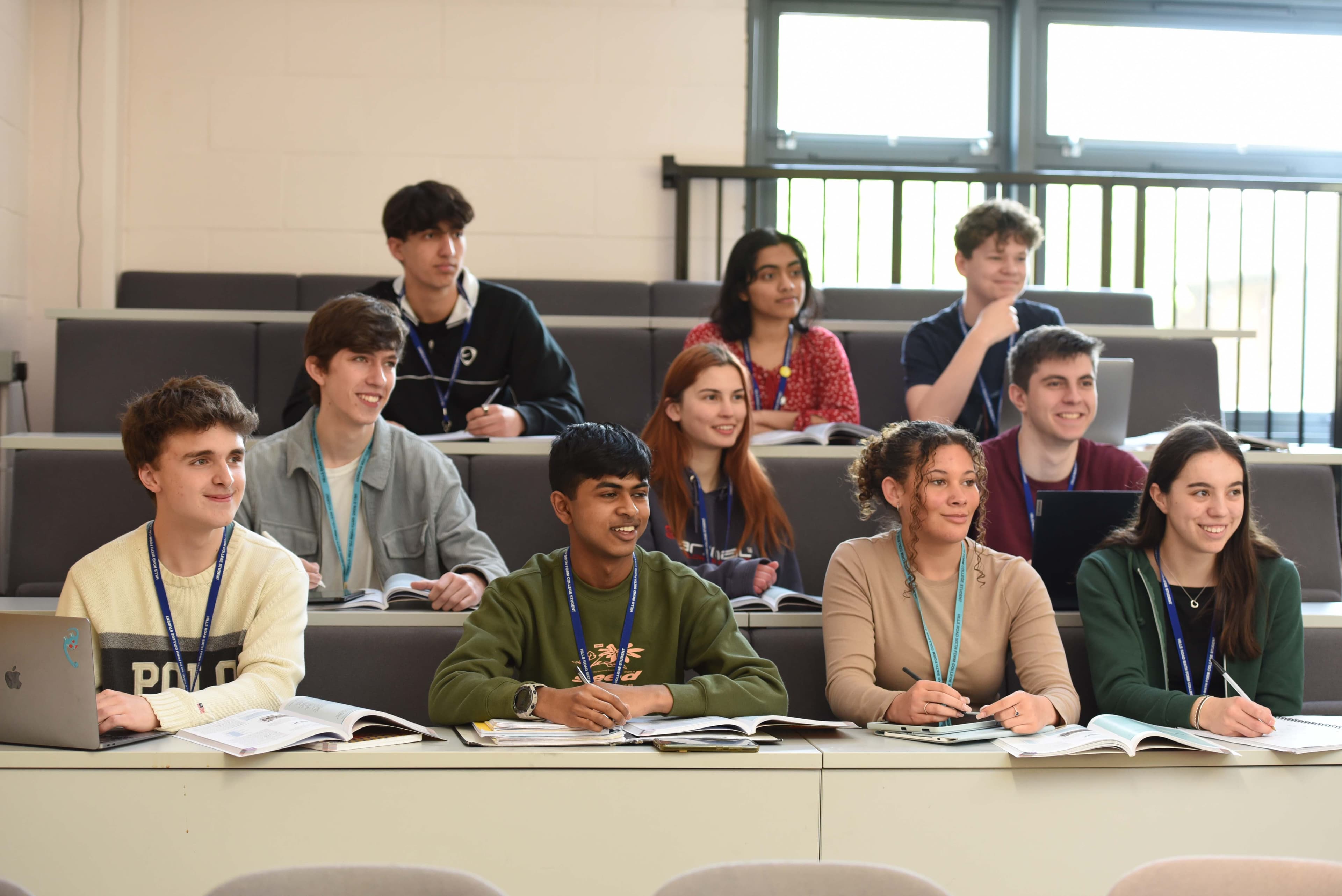 Students sitting in a lesson