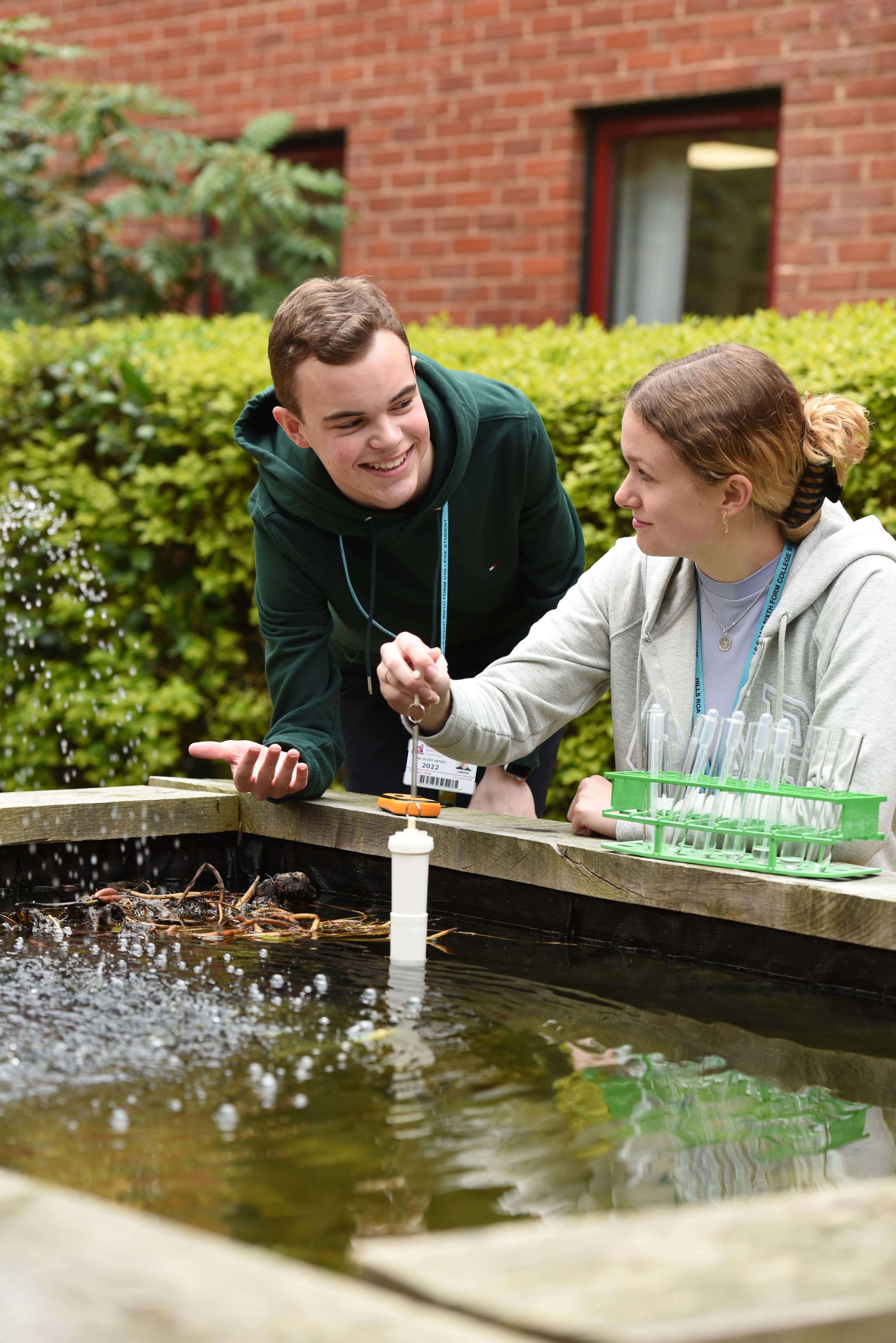 Students conducting a science experiment