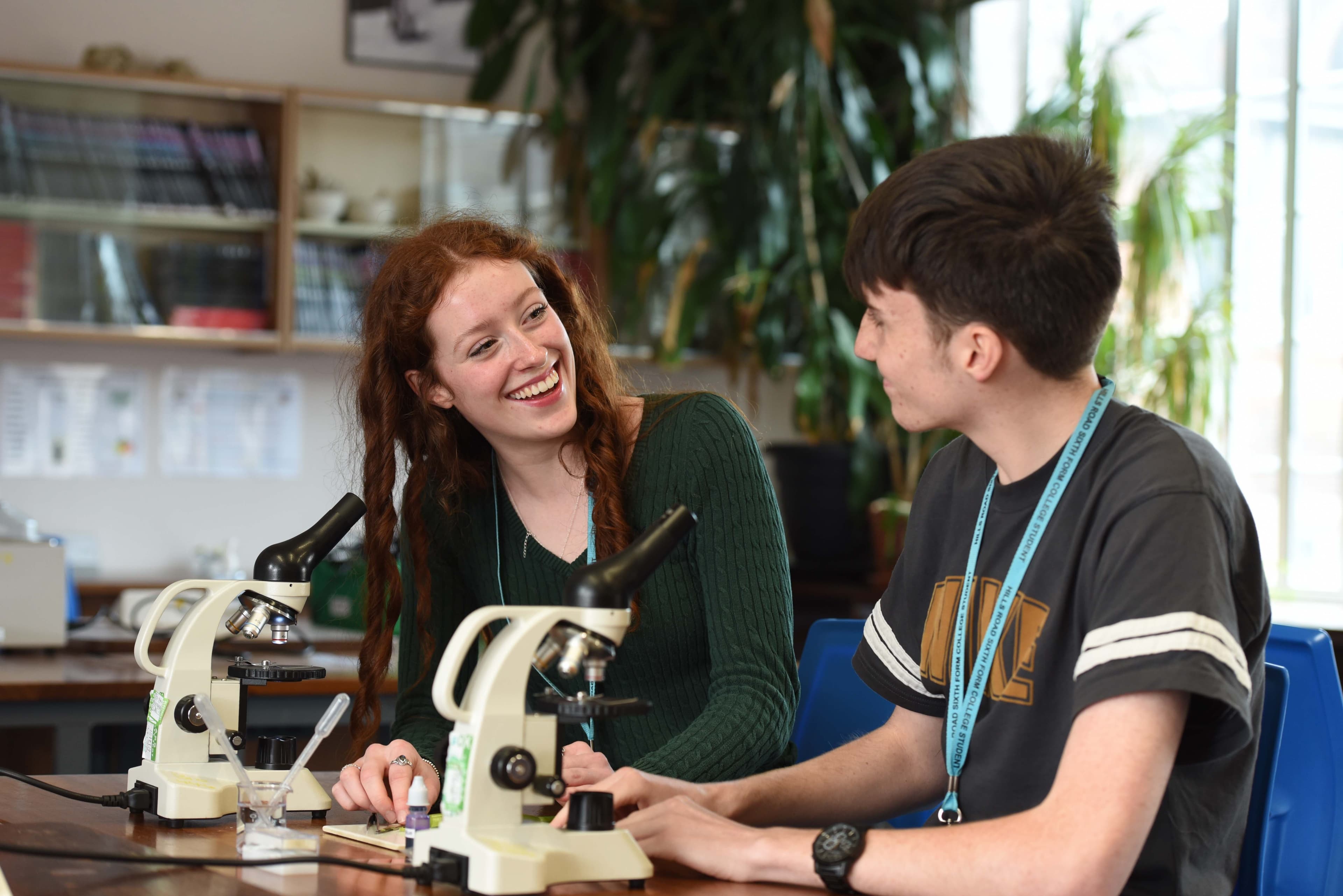 Students in a science classroom