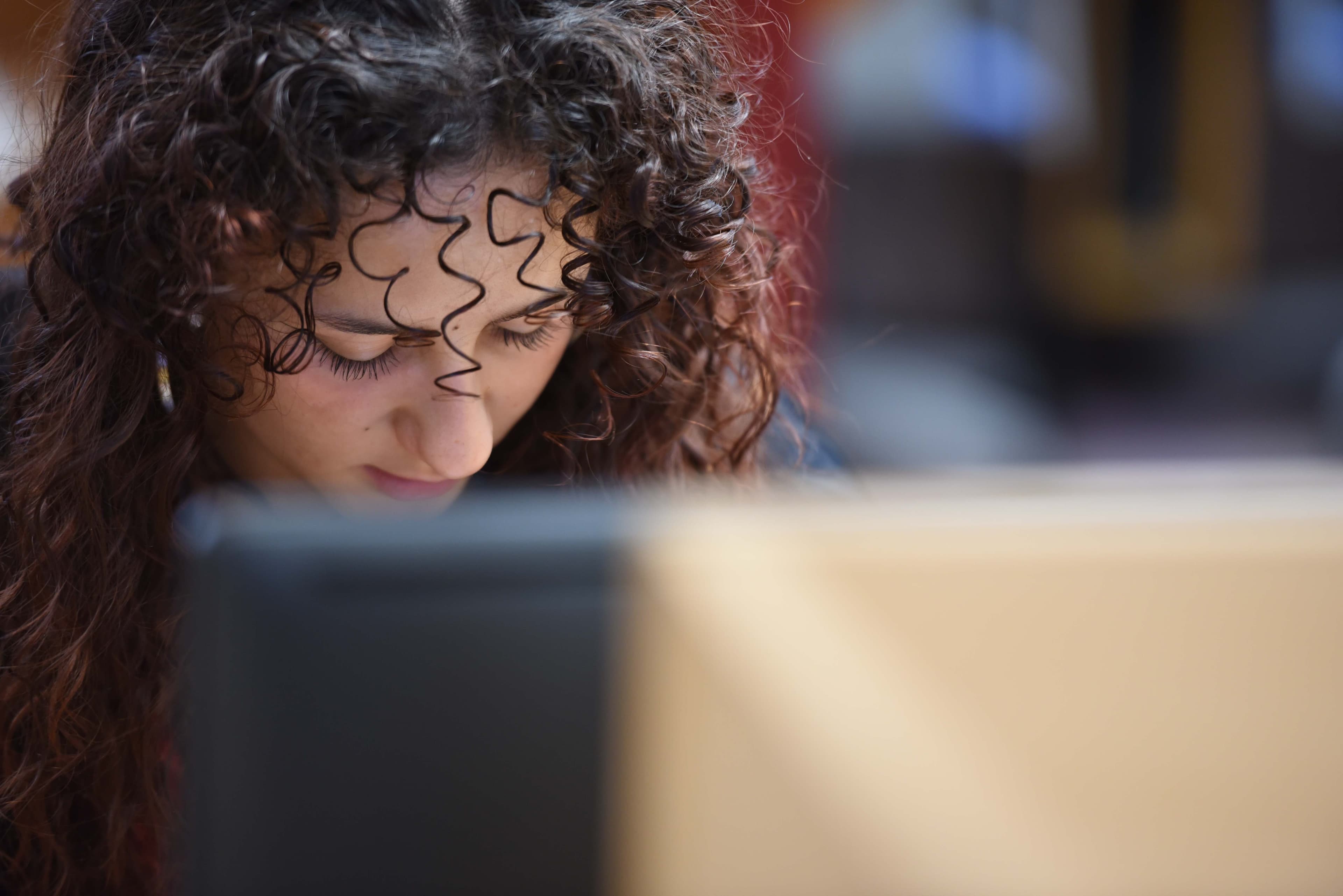 Student at a computer