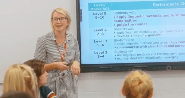 Teacher teaching class