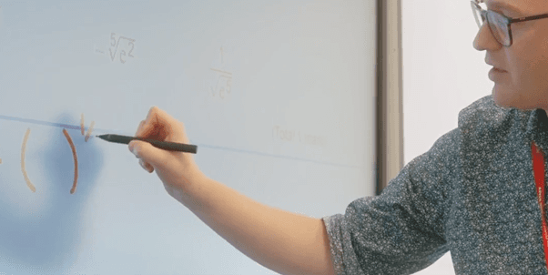 Teacher presenting