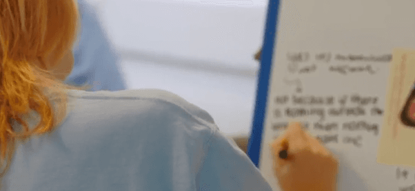 Student writing