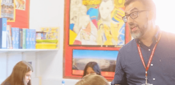 Teacher presenting