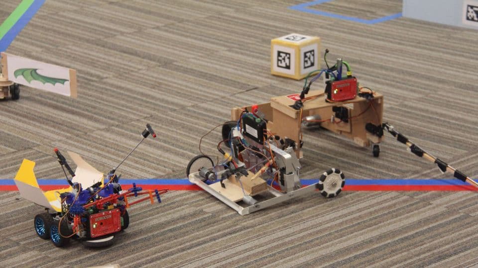 Robocon 2025 robots fighting