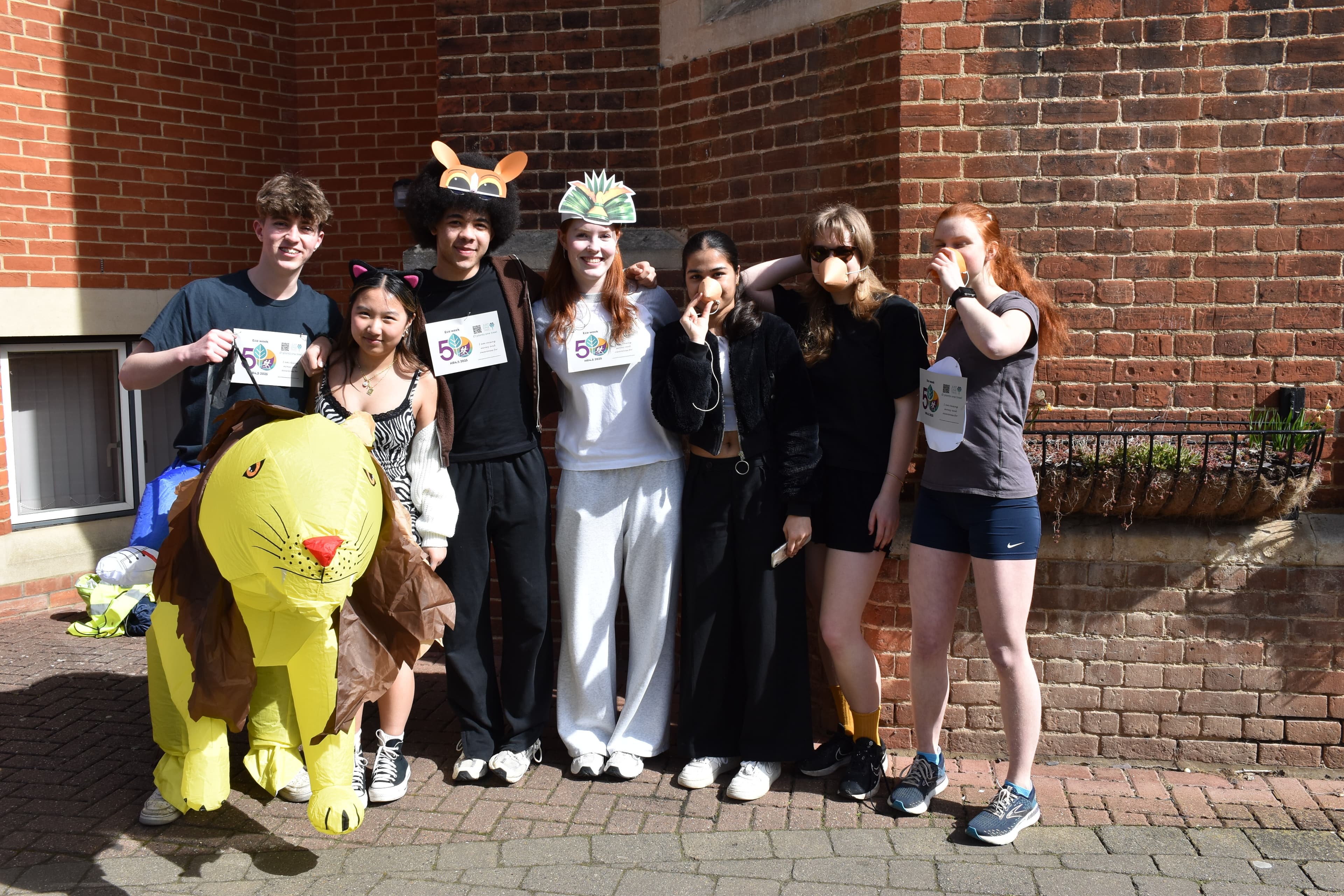 Student Council dressed up for HR 4.5 fun run 2025