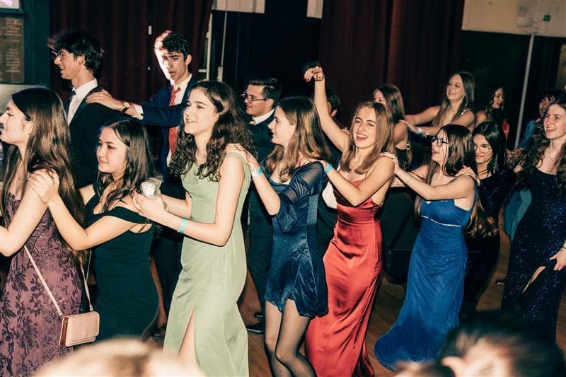 HRSFC Winter Ball conga line