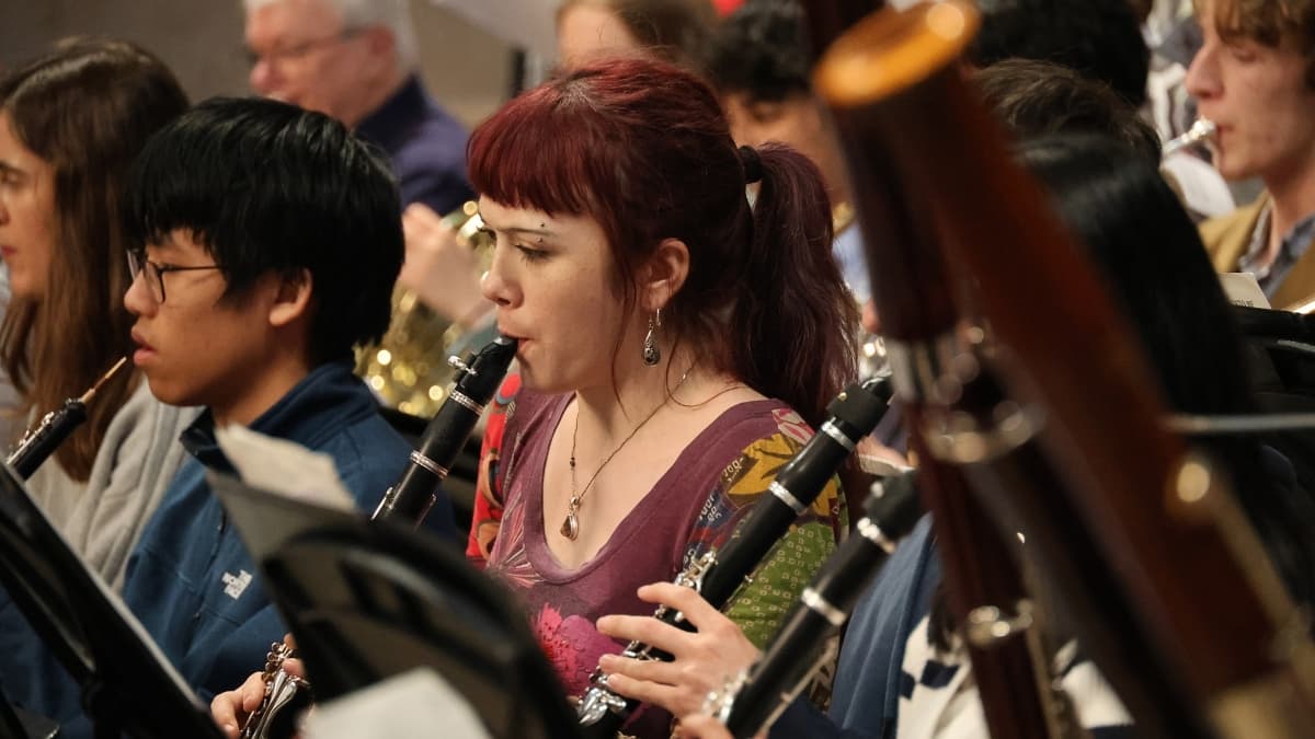 Kings College Chapel concert - image of rehearsal