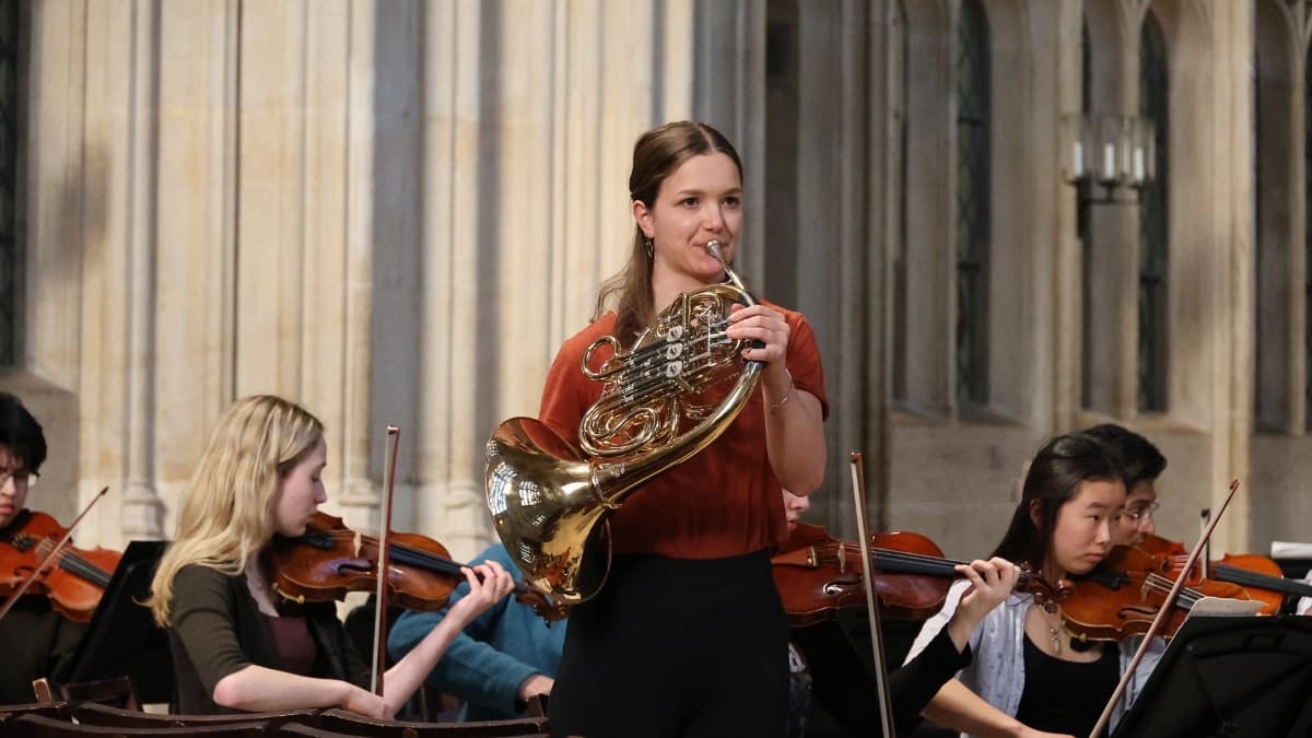 Kings College Chapel concert - image of rehearsal
