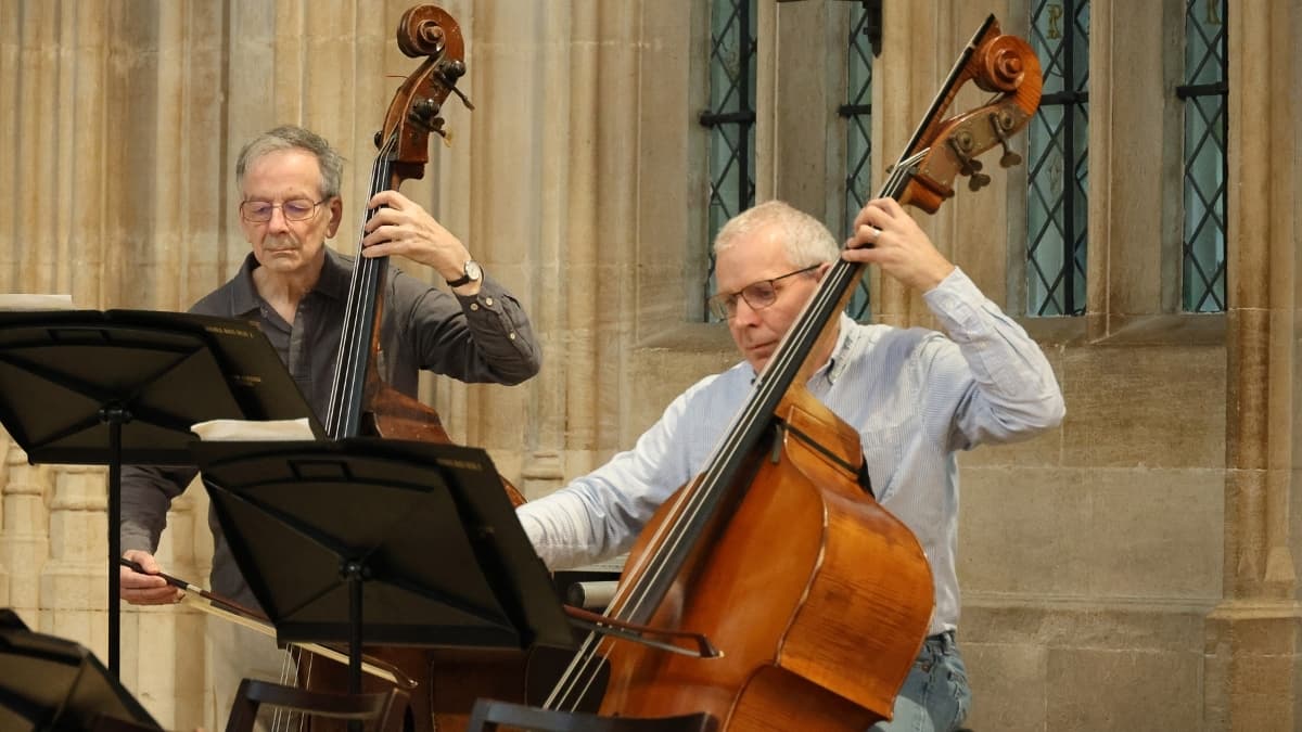 Kings College Chapel concert - image of rehearsal