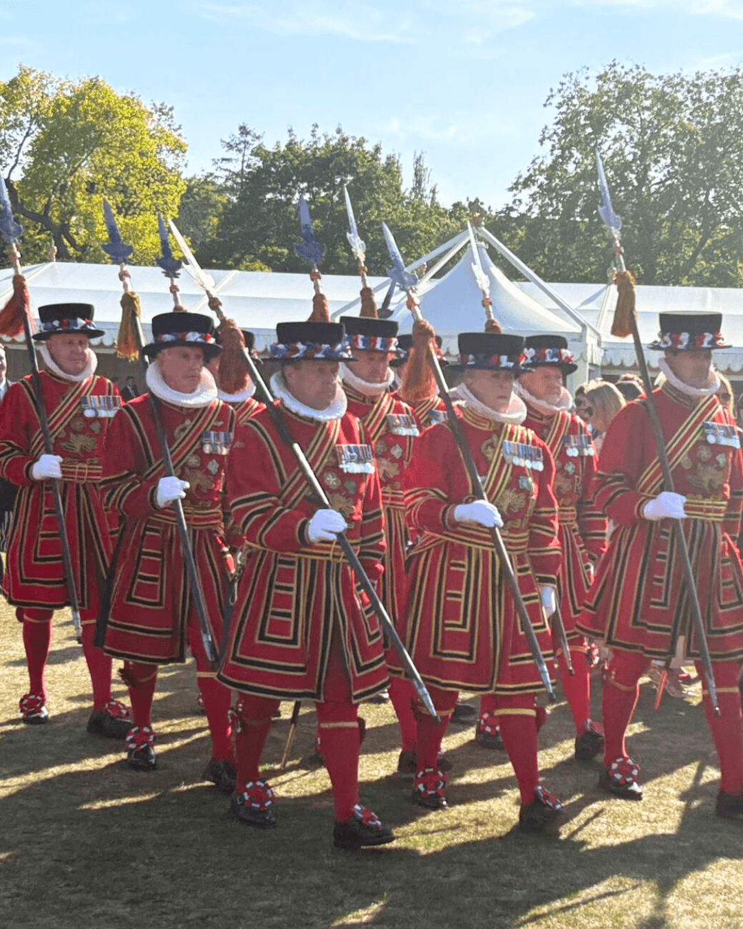 Beefeaters marching