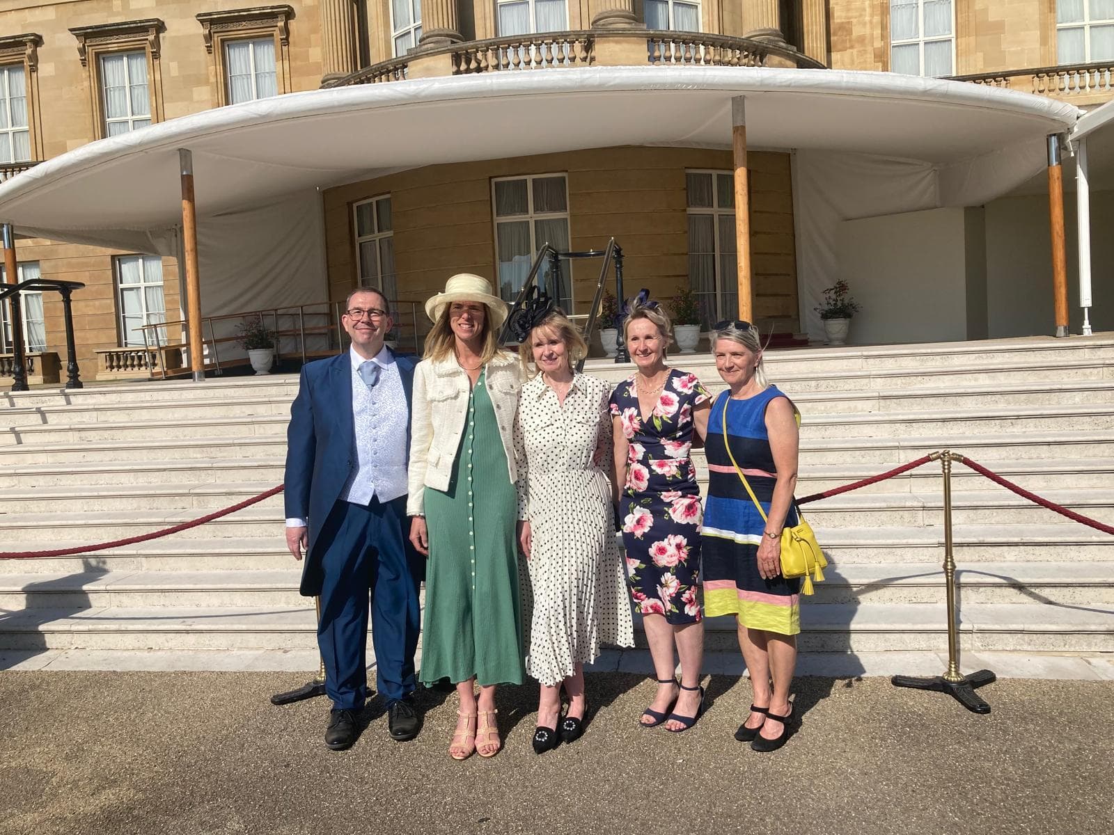 Hills Road palace attendees (L-R Gary Wing, Kate Murdoch, Mary Scott, Natalie Moss and Jill Phelps)