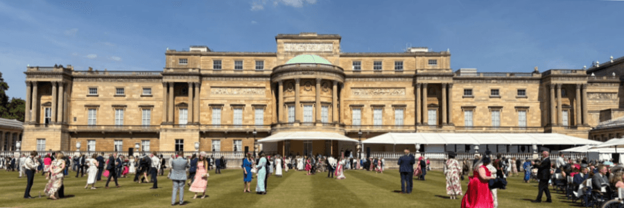 View of Buckingham Palace, taken at the Garden Party