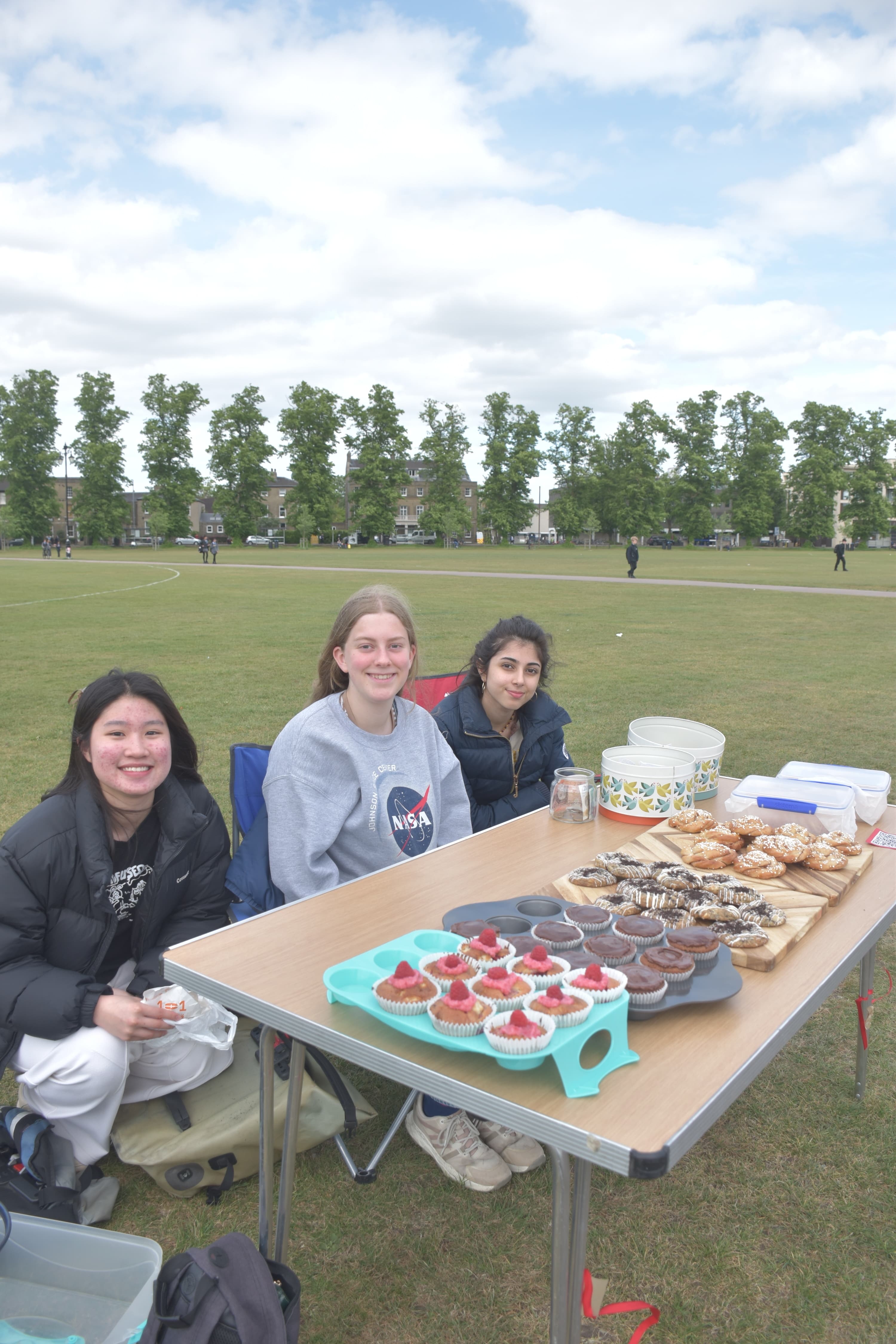 Students on parkers piece on social action week