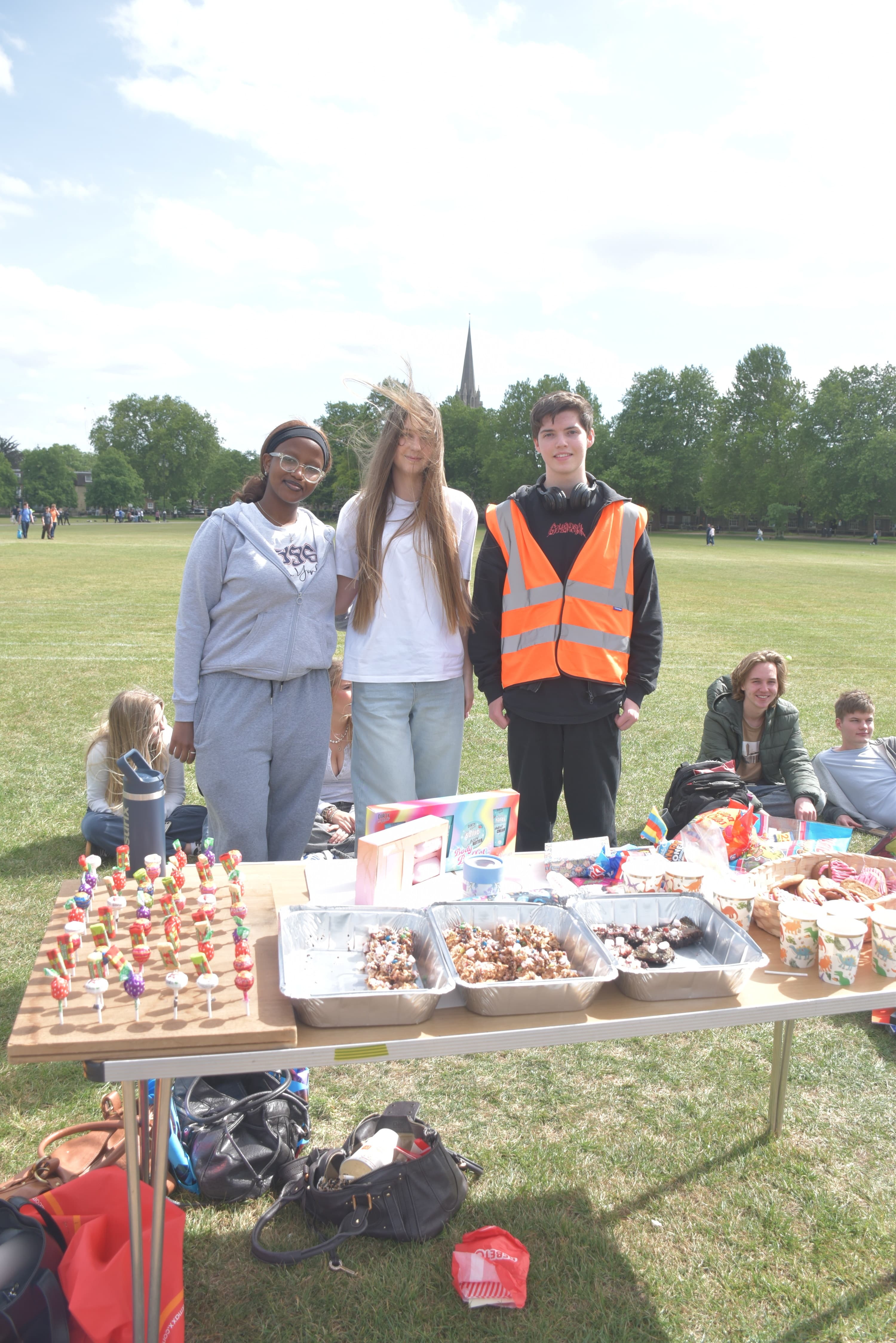 Students on parkers piece on social action week