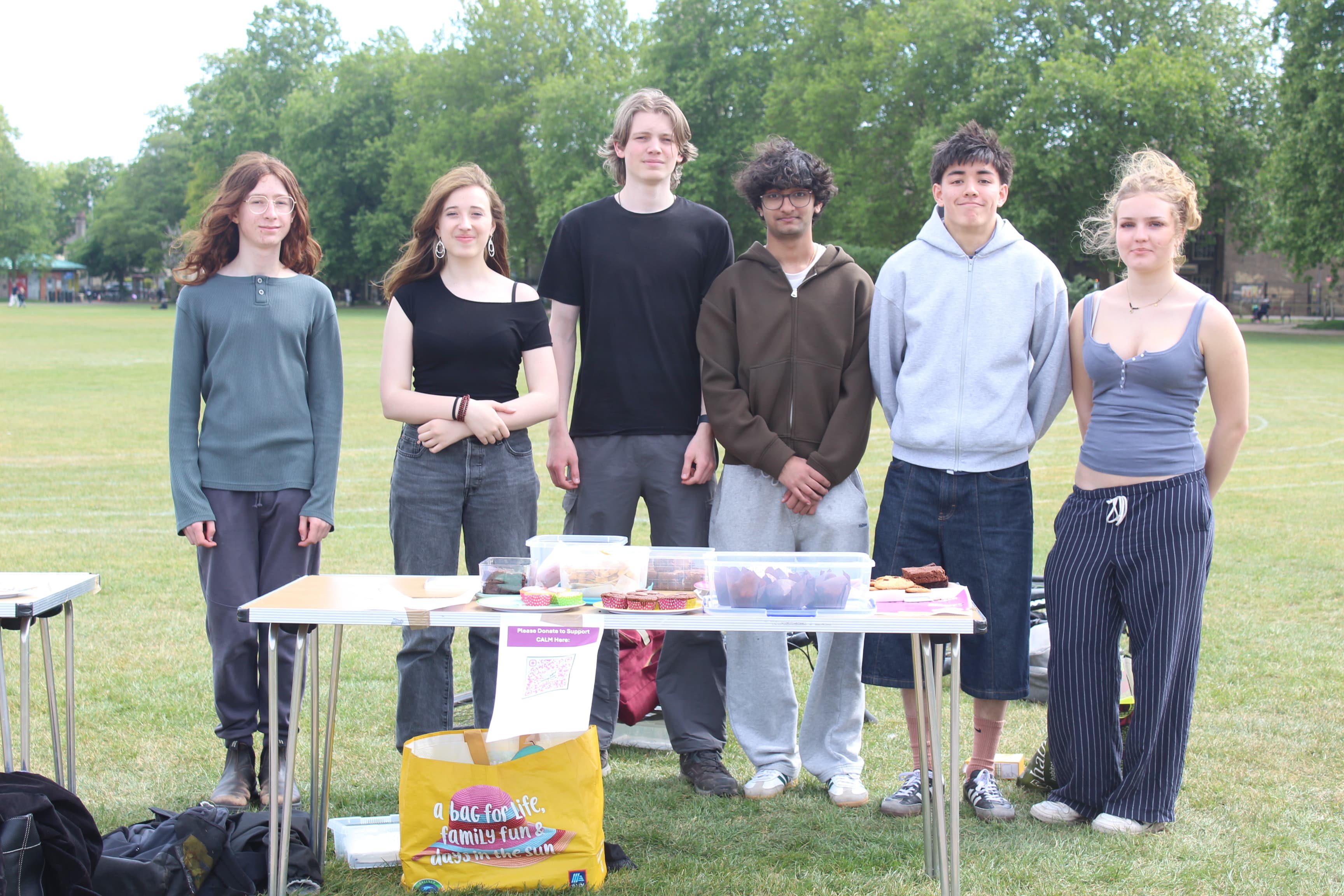 fundraisers on parkers piece - social action week - Hills for CALM