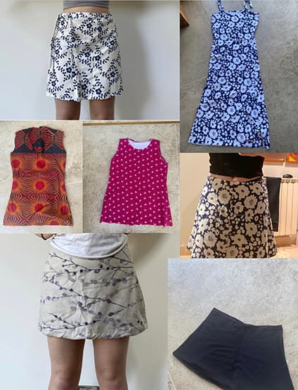 Ella created 1960s style minidresses and miniskirts for her EPQ