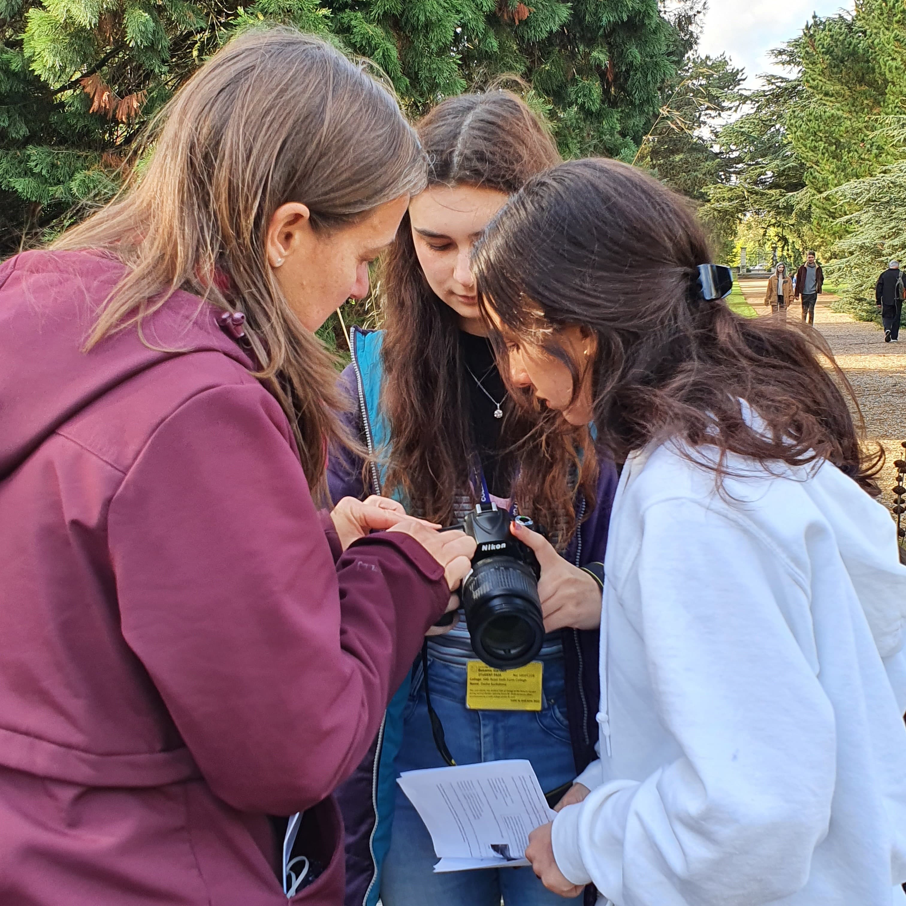 Student taking photography for Enrichment