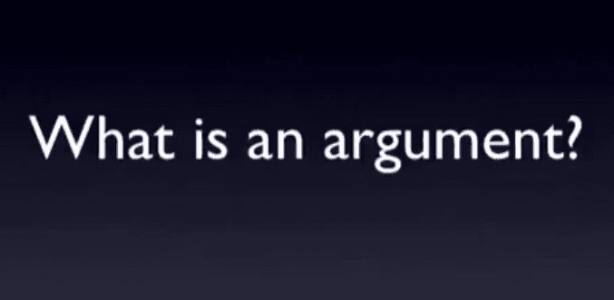 Task 1.1  What is an argument?
