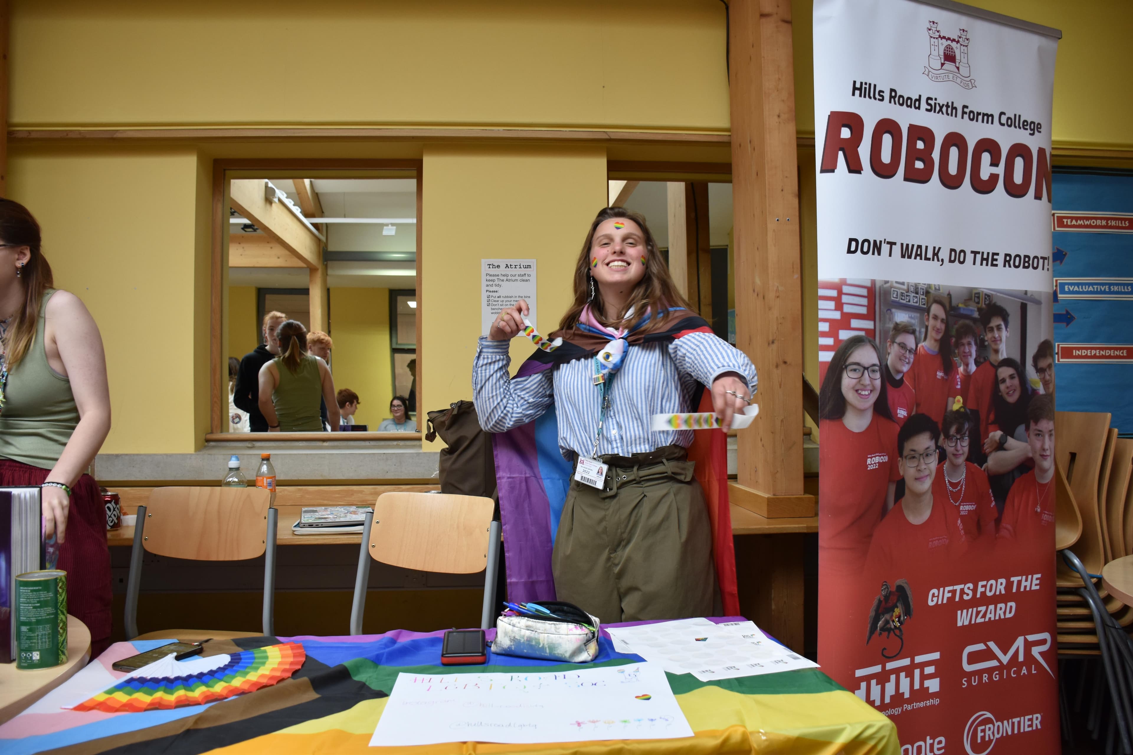 Student presenting club