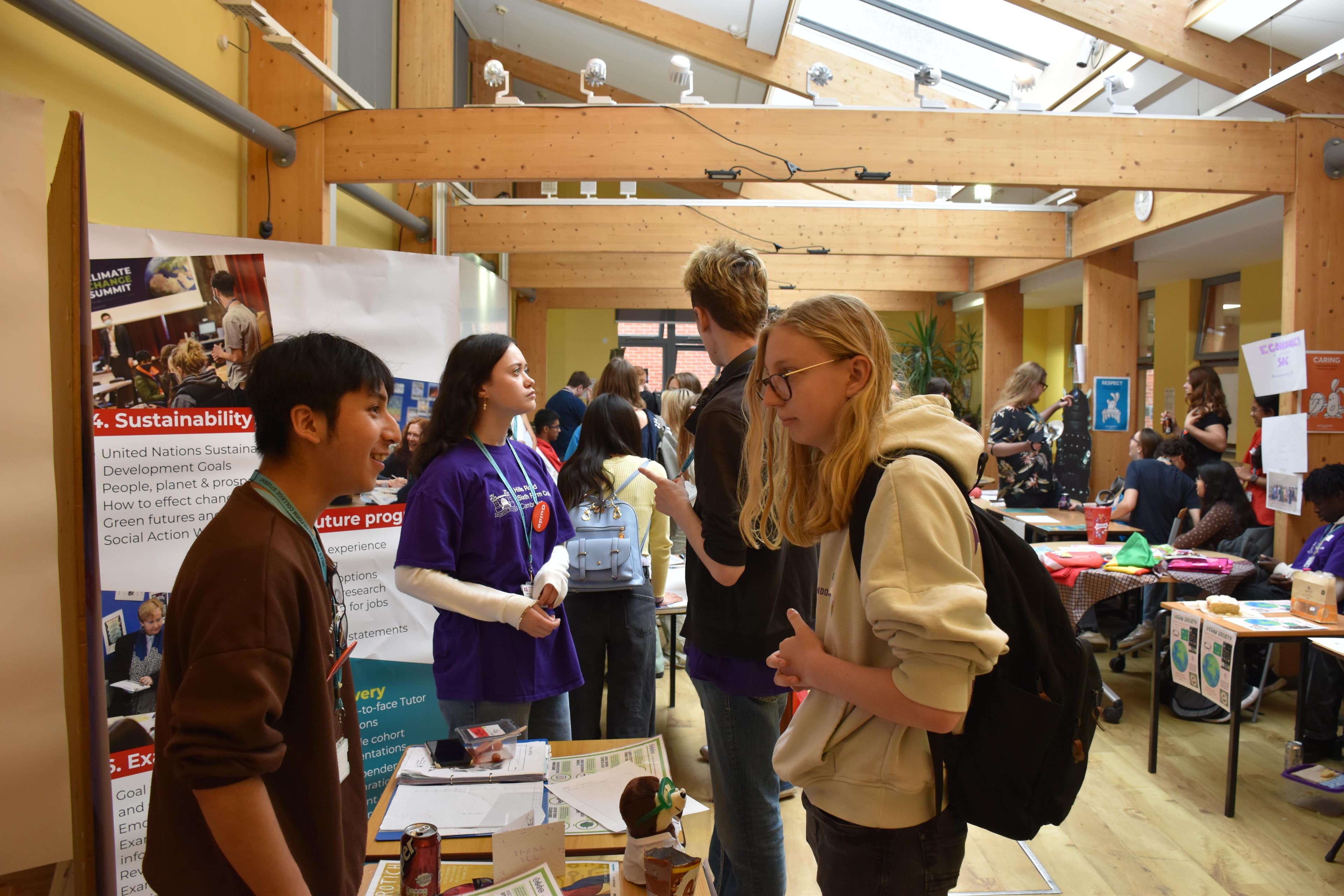 Student presenting club
