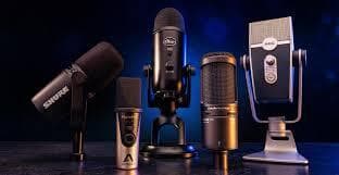 An image of microphones
