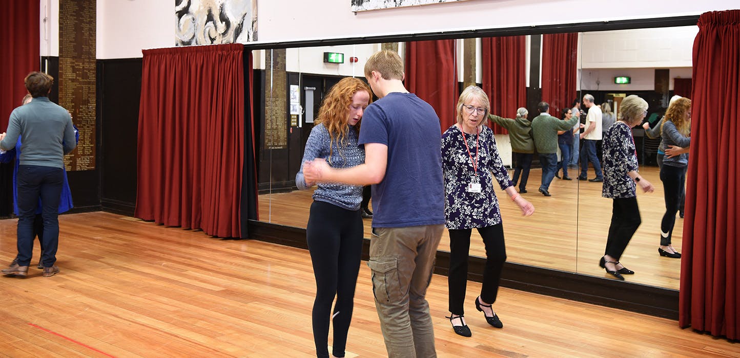 Adult Education students in a dancing class