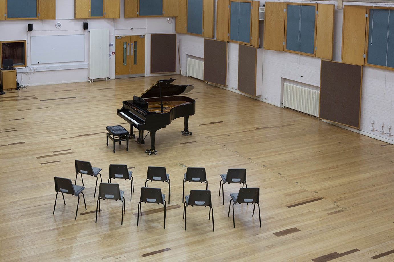 View of the music recital room