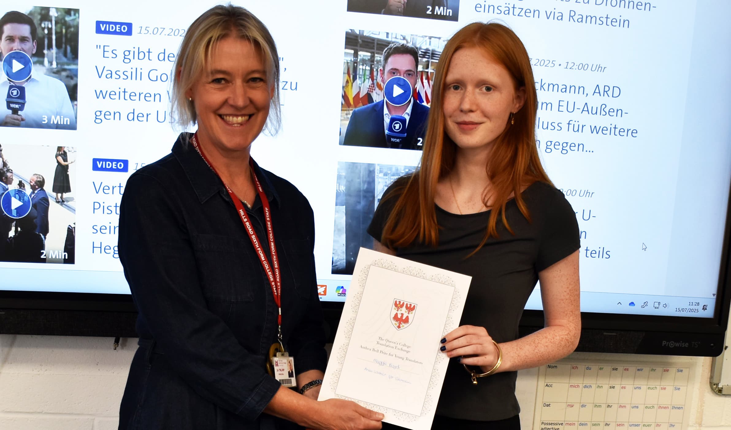 Principal Jo Trump and Maggie Boyd Landscape