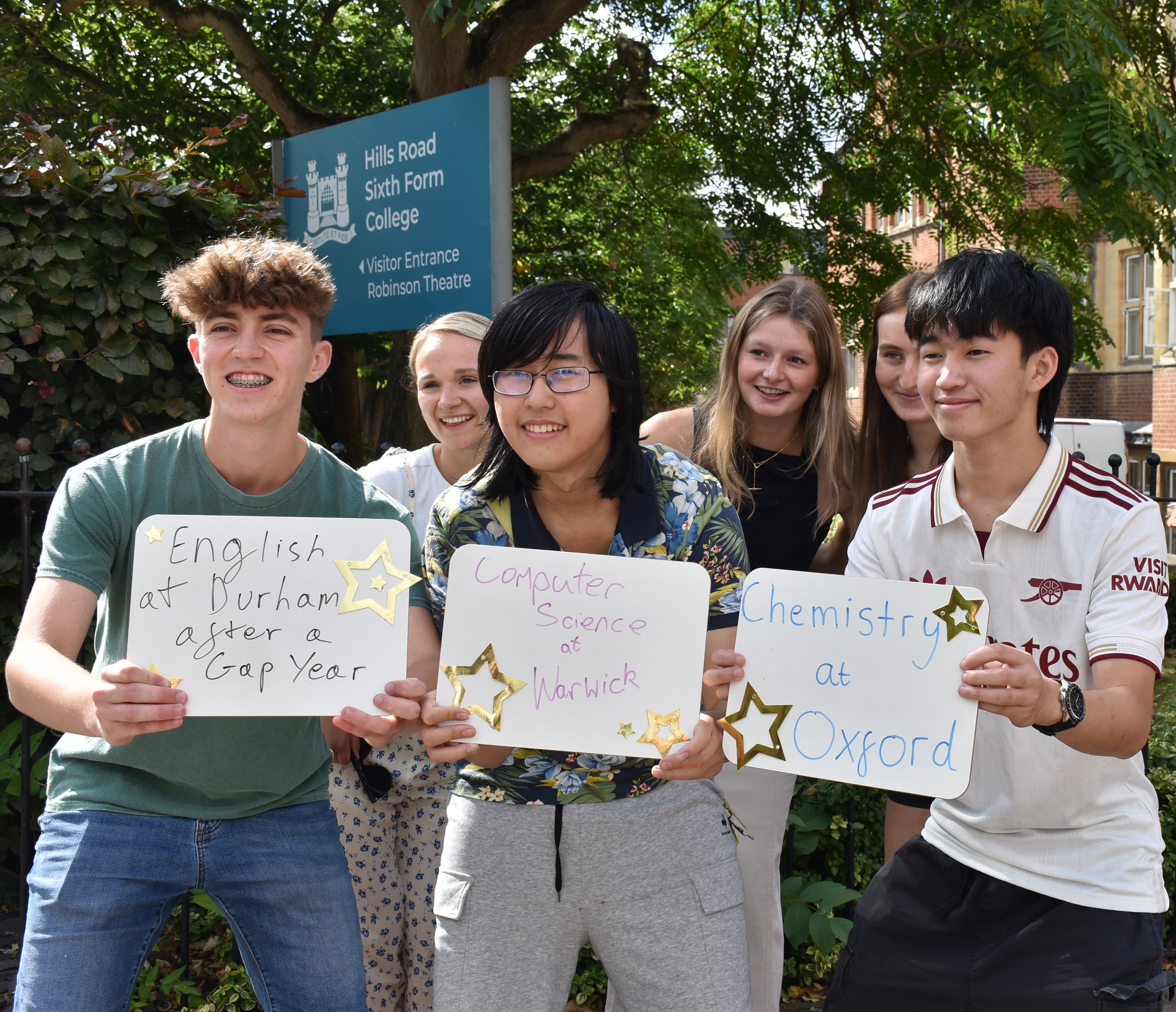 Students outside the College on Results Day 2025