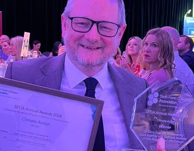 Chris Graham with the SFCA 2026 Award for Climate Action
