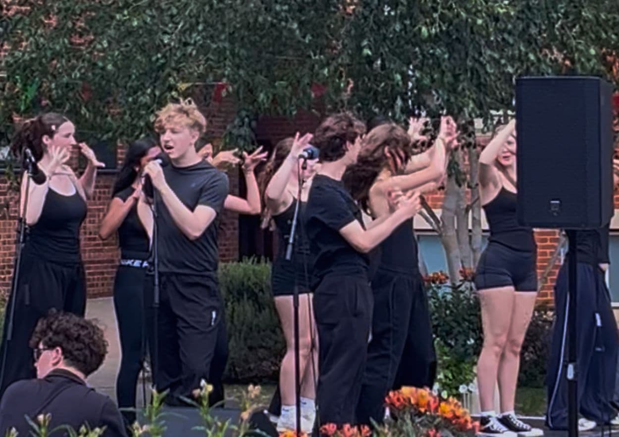Students performing a Madonna tribute