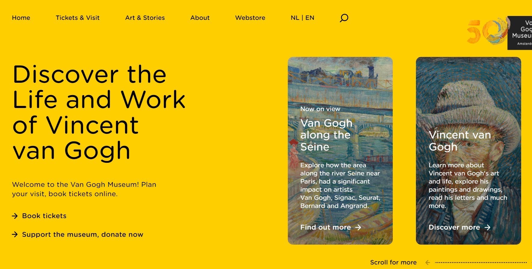 Van Gogh Museum, Amsterdam website