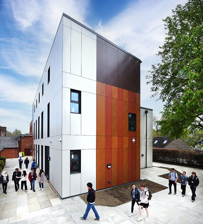 Students walking outside the study centre